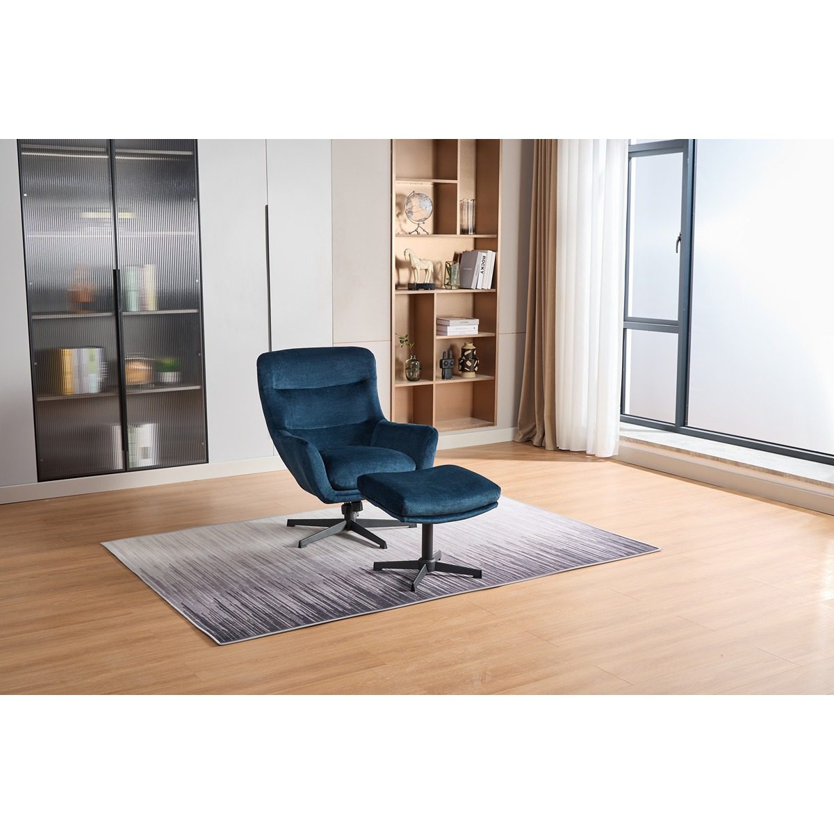Isla Swivel Recliner With Footstool