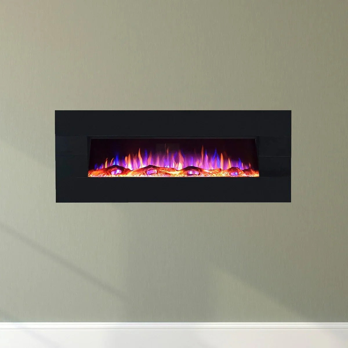 Ezee Glow 50" Zara Black Wall Mounted Electric Fire