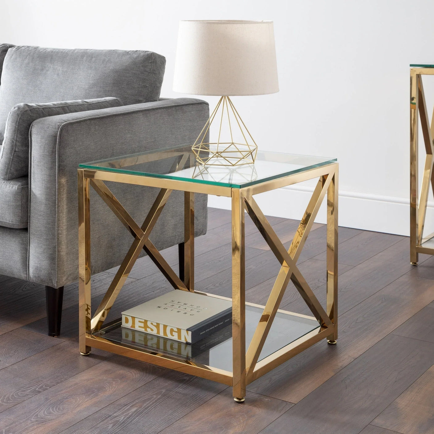 Miami Lamp Table - Gold - MIA202