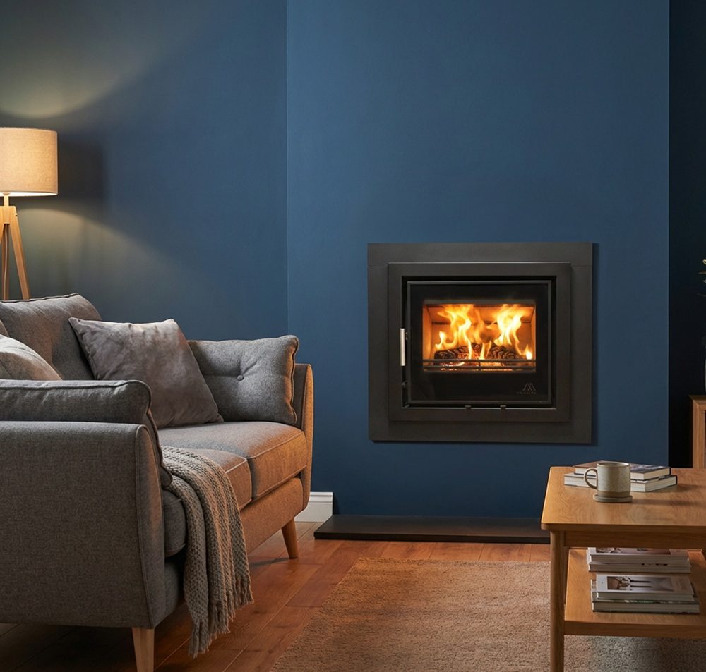 Mourne Eco Inset 550 stove with 4 sided frame | Home Centre Direct UK