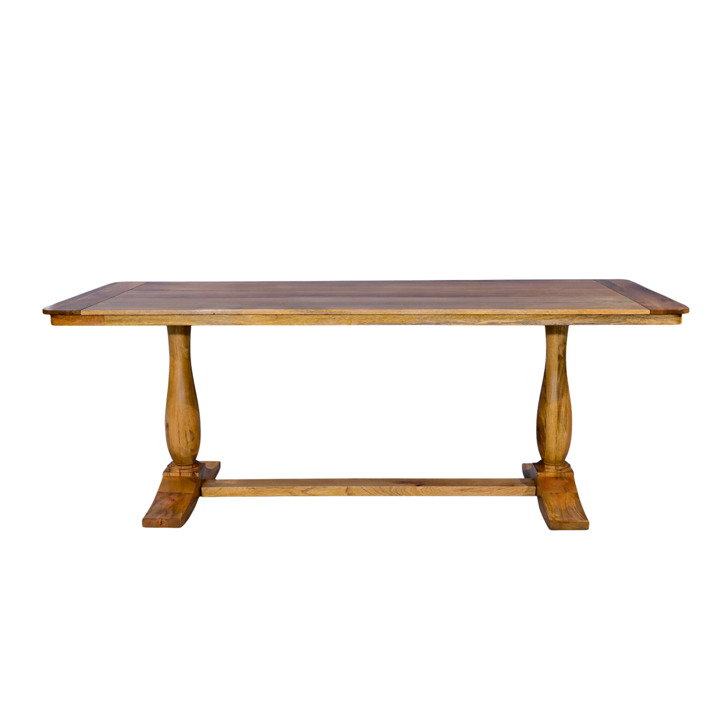Wooden table with a white background