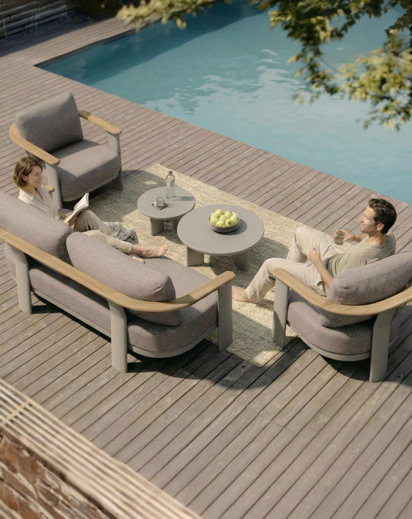 Image of NAIA 5 Seater Lounging Set with Coffee Table