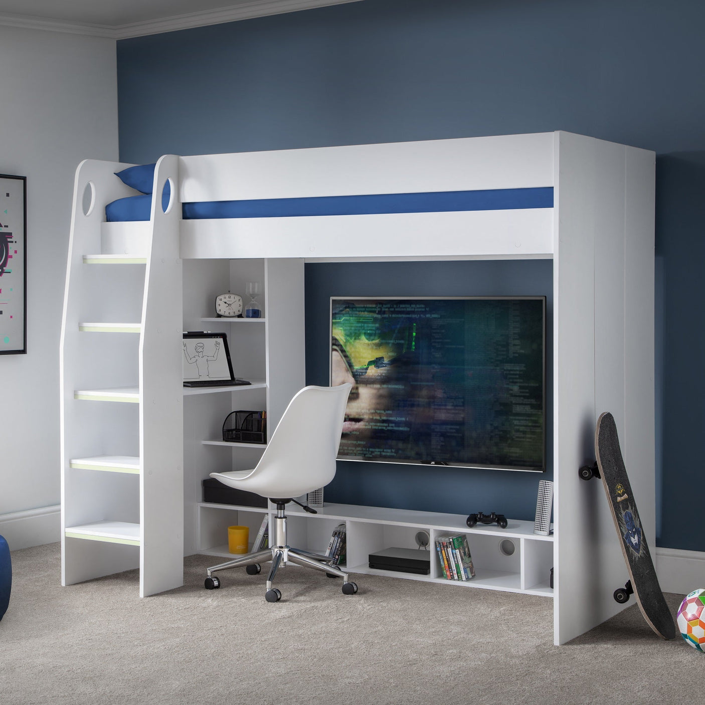 Nebula Gaming Bed With Desk - Black - NEB001