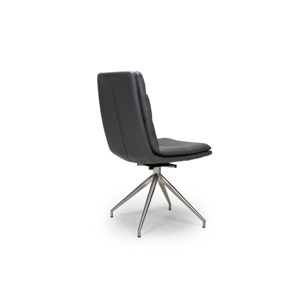 Nobo Swivel Chair Brushed Steel Grey (sold in 2's) - Image 5