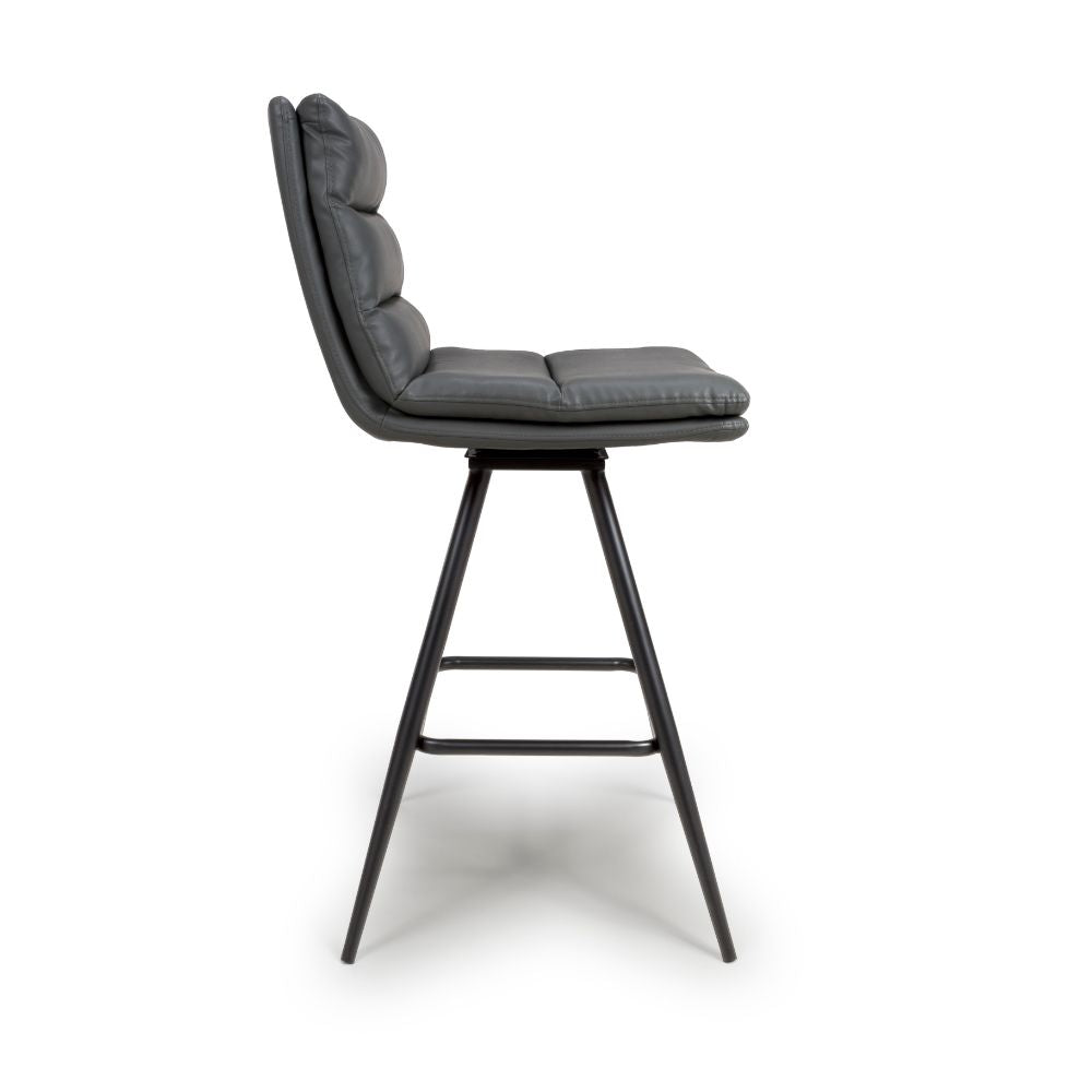Nobo Swivel Bar Chair - Grey (sold in 2's) - Image 4