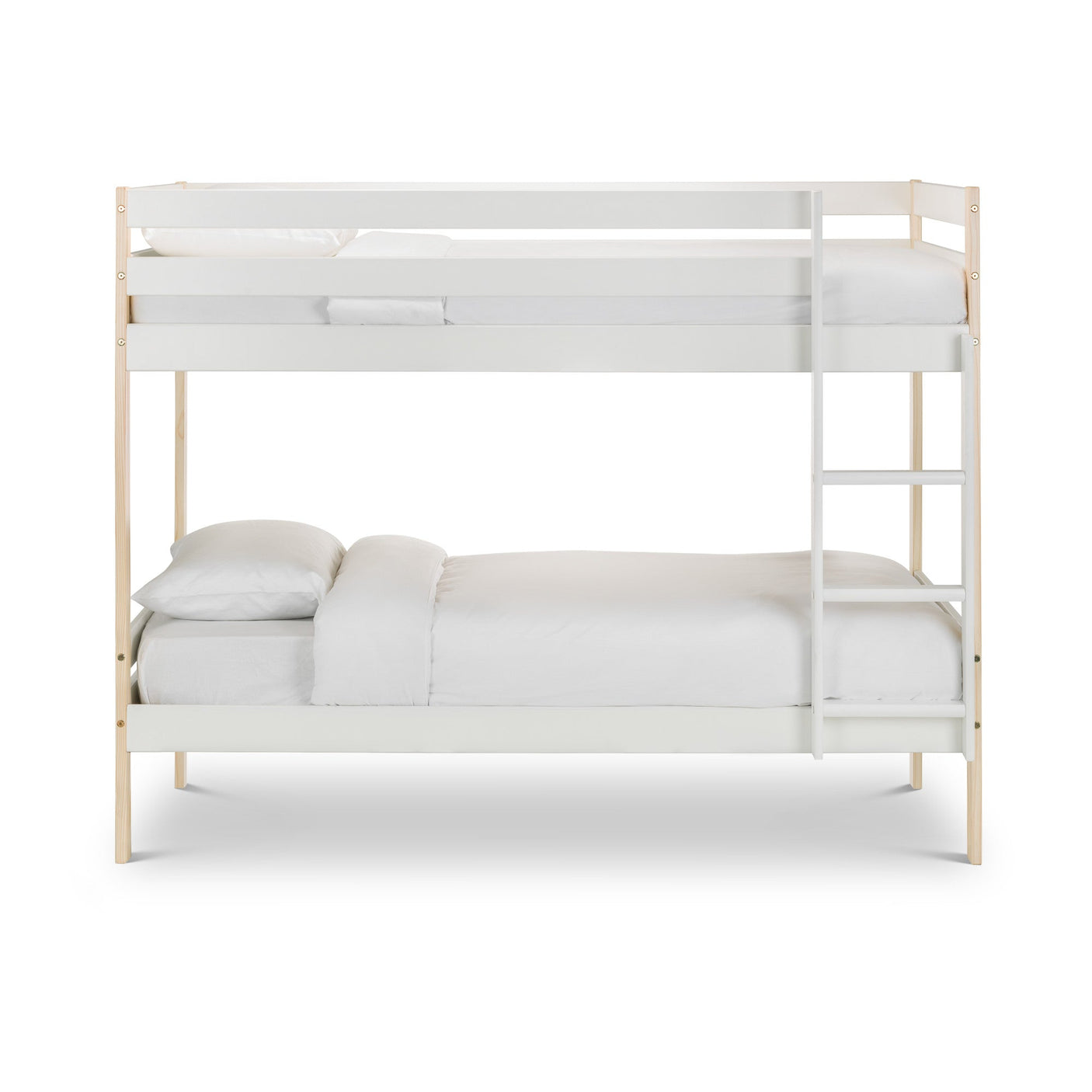 Nova Bunk Bed - White and Light Brown - NOV001