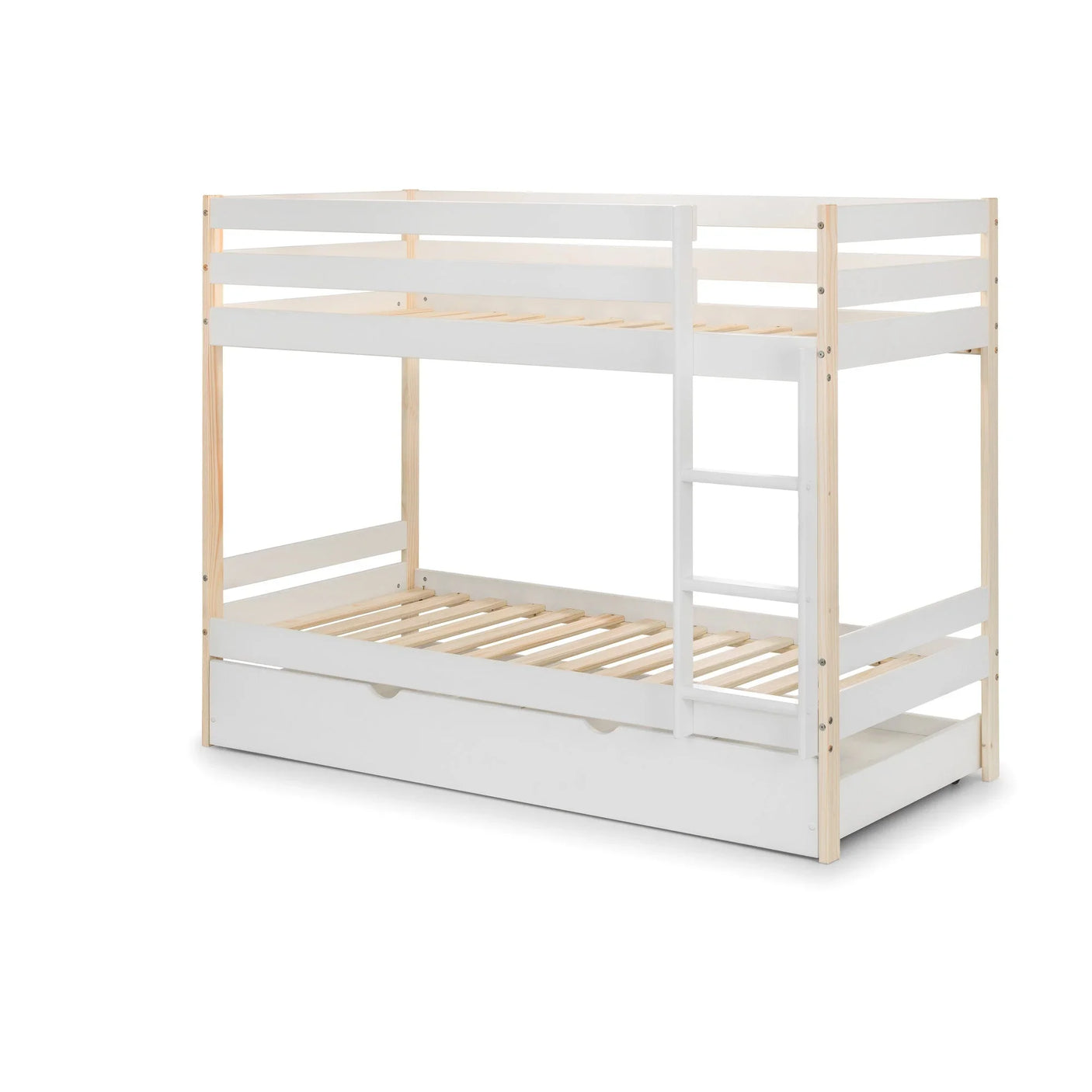 Nova Bunk Bed - White and Light Brown - NOV001