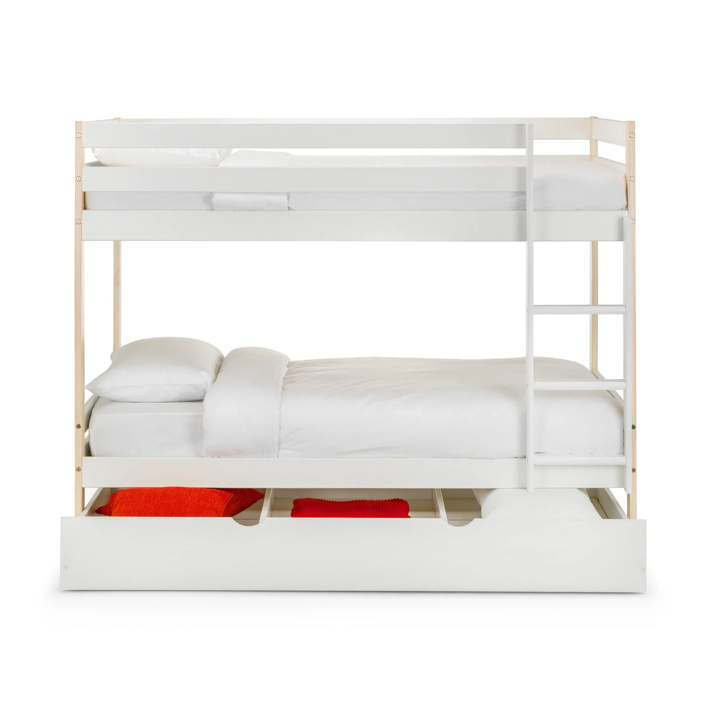 Nova Bunk Bed - White and Light Brown - NOV001