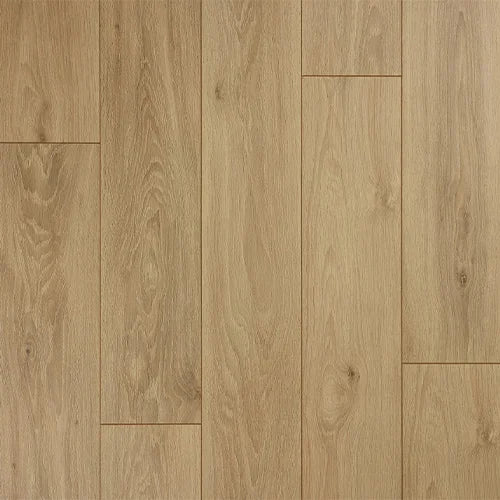 Natural oak wood flooring panels with subtle grain and light finish arranged side by side