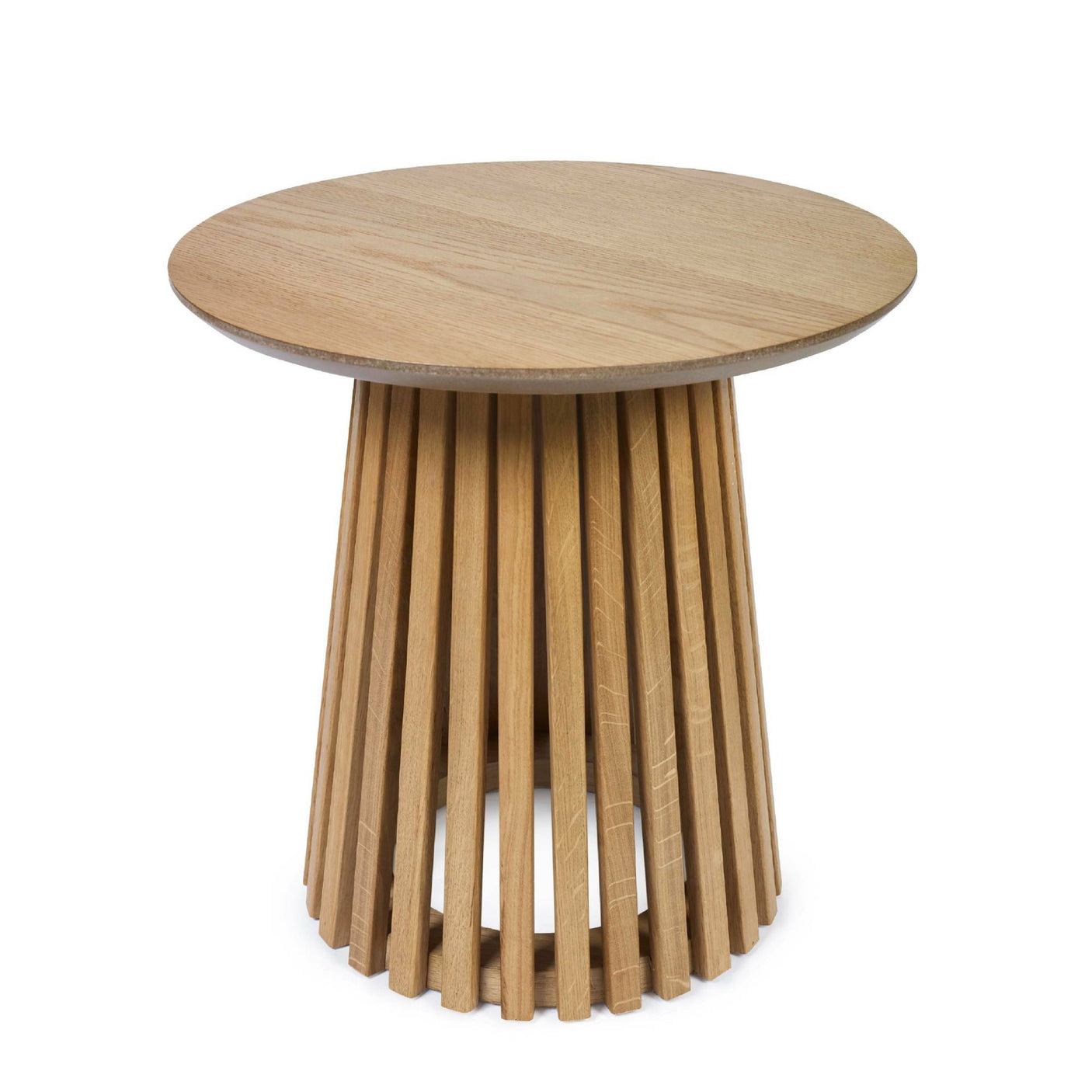 Ollie Round Lamp Table - Dark Brown - OLL005