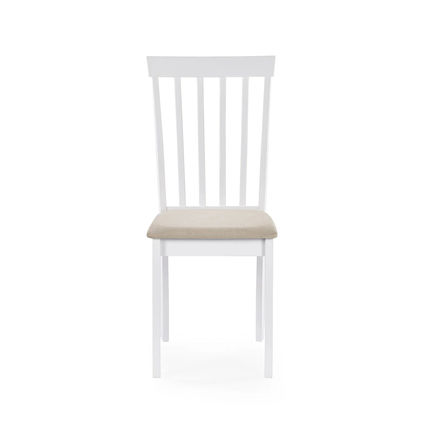 Orwell White Round Table with 4 Chairs Dining Set - White - ORW001