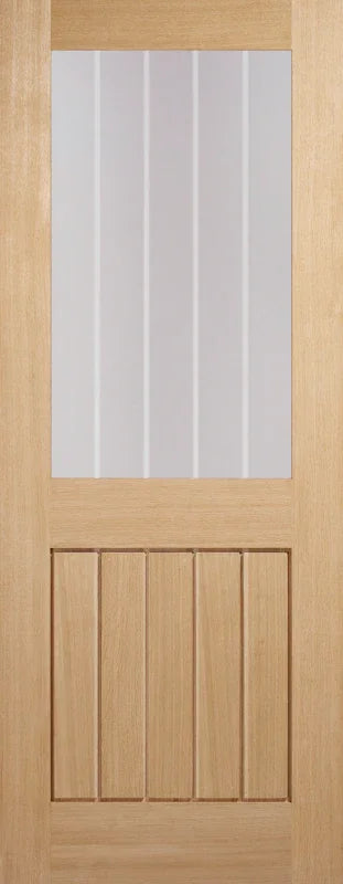 Oak Mexicano Glazed Half Light Pre Finished - Pre-finished Oak - 1981 x 686 (27") x 35mm