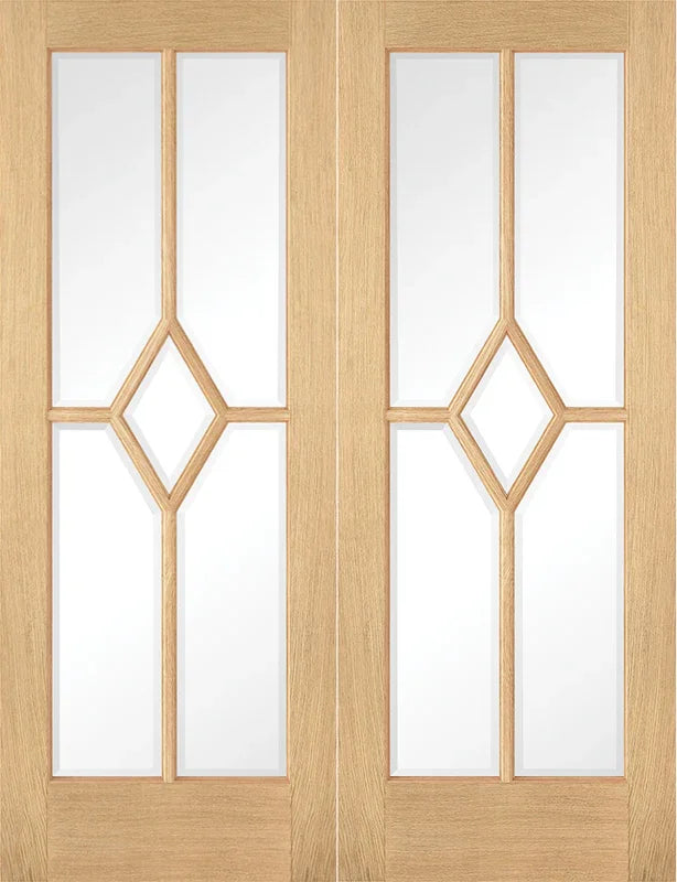 Oak Reims Glazed Pair - Pre-finished Oak - 1981 x 1067 (42") x 40mm