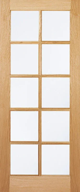 Oak SA Glazed 10L - Unfinished Oak - 1981 x 686 (27") x 35mm