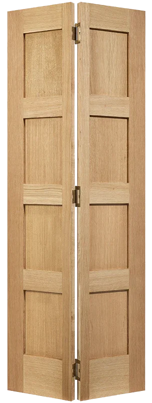Oak Shaker 4P Bi Fold - Standard - 1981 x 686 (27") x 35mm