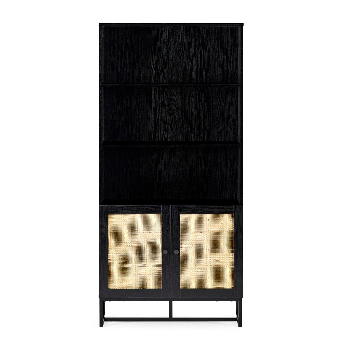 Padstow Tall Bookcase - Black - PAD108