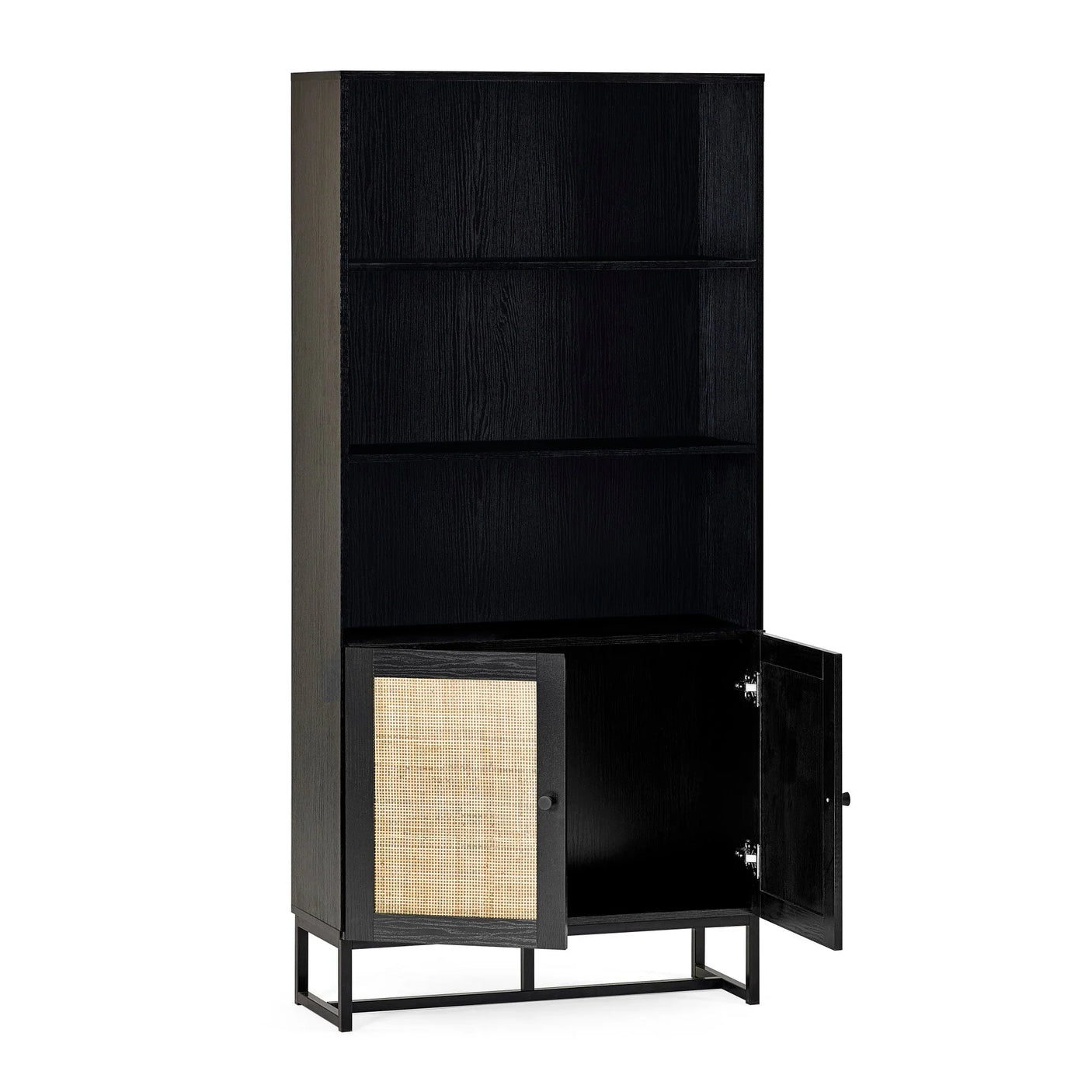 Padstow Tall Bookcase - Black - PAD108