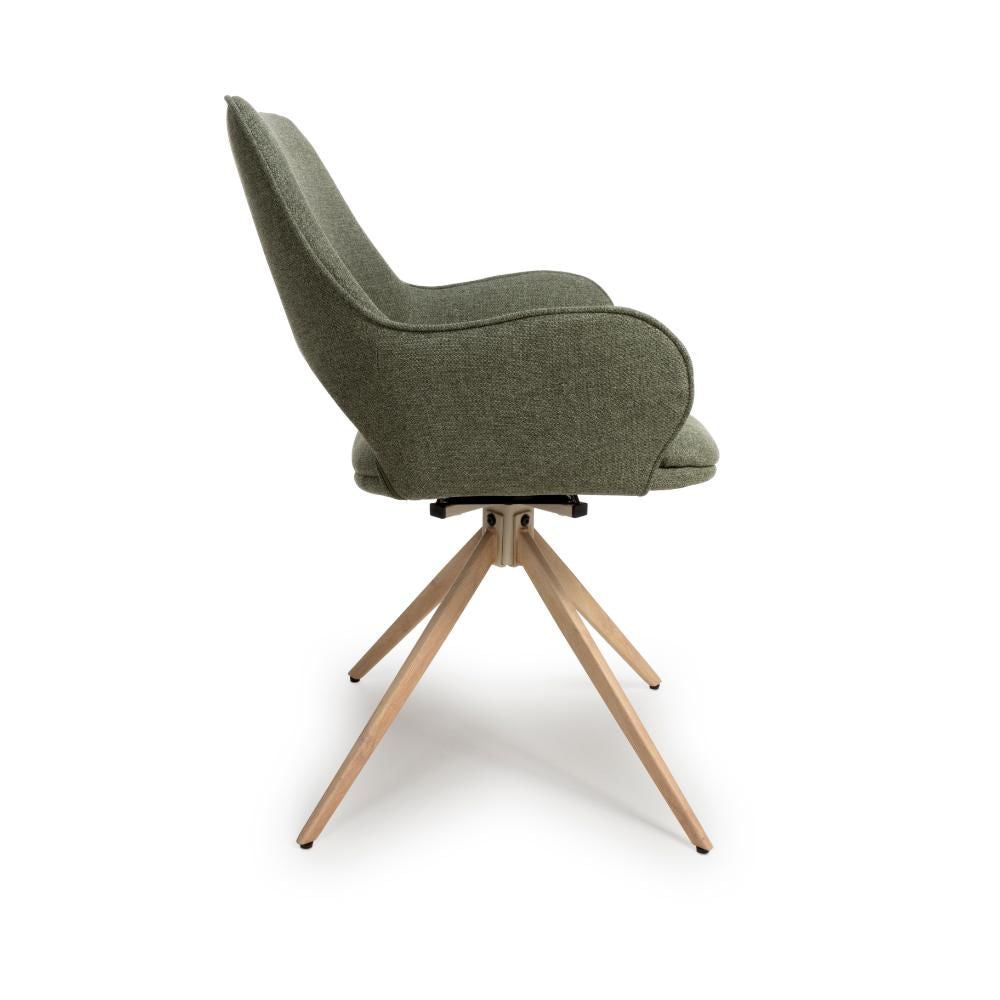 Perth Swivel Chair - Sage (Sold in 2's) - Image 4