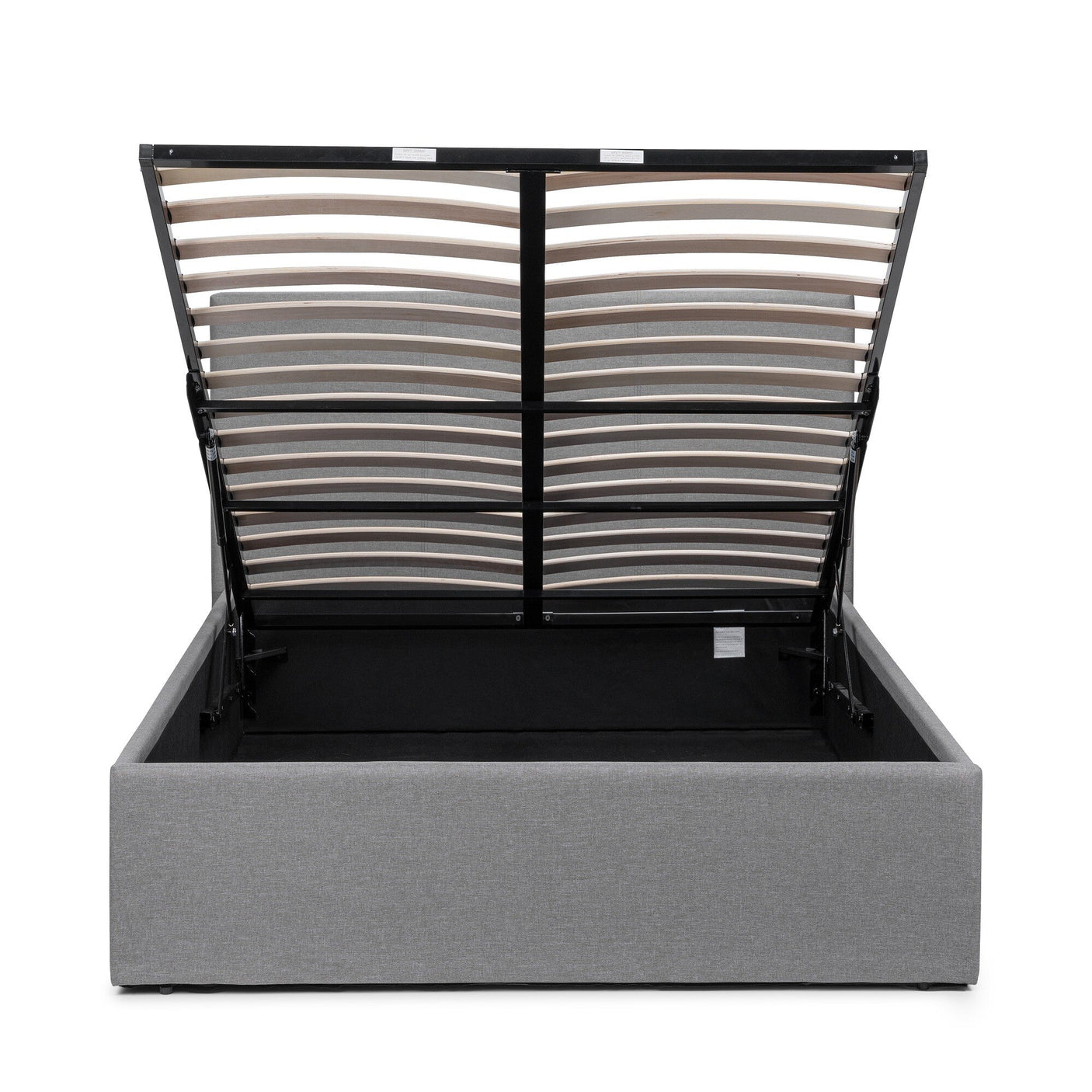 Rialto Ottoman Lift-Up Storage Bed - Light Grey / Double - RIA301