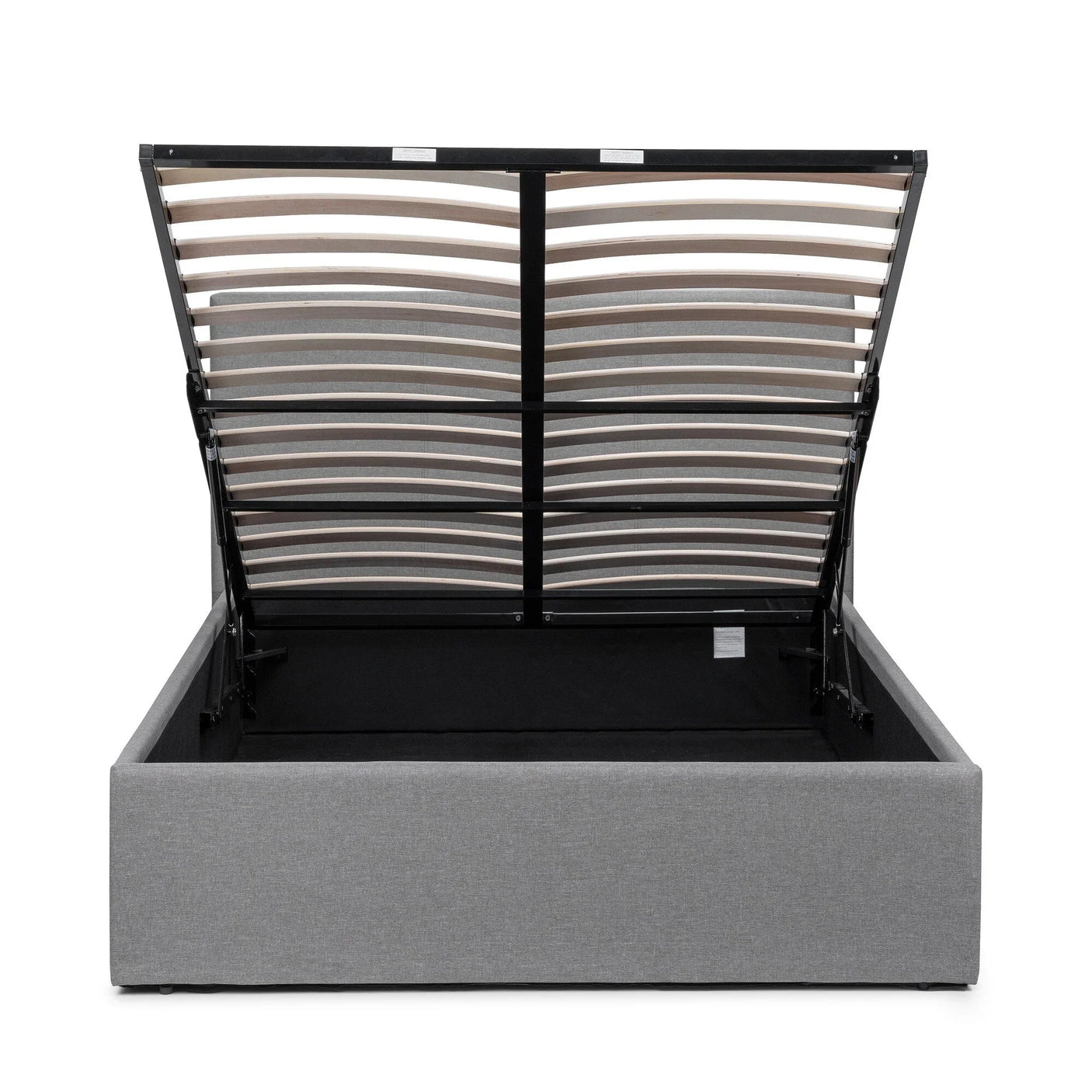 Rialto Ottoman Lift-Up Storage Bed - Light Grey / Double - RIA301