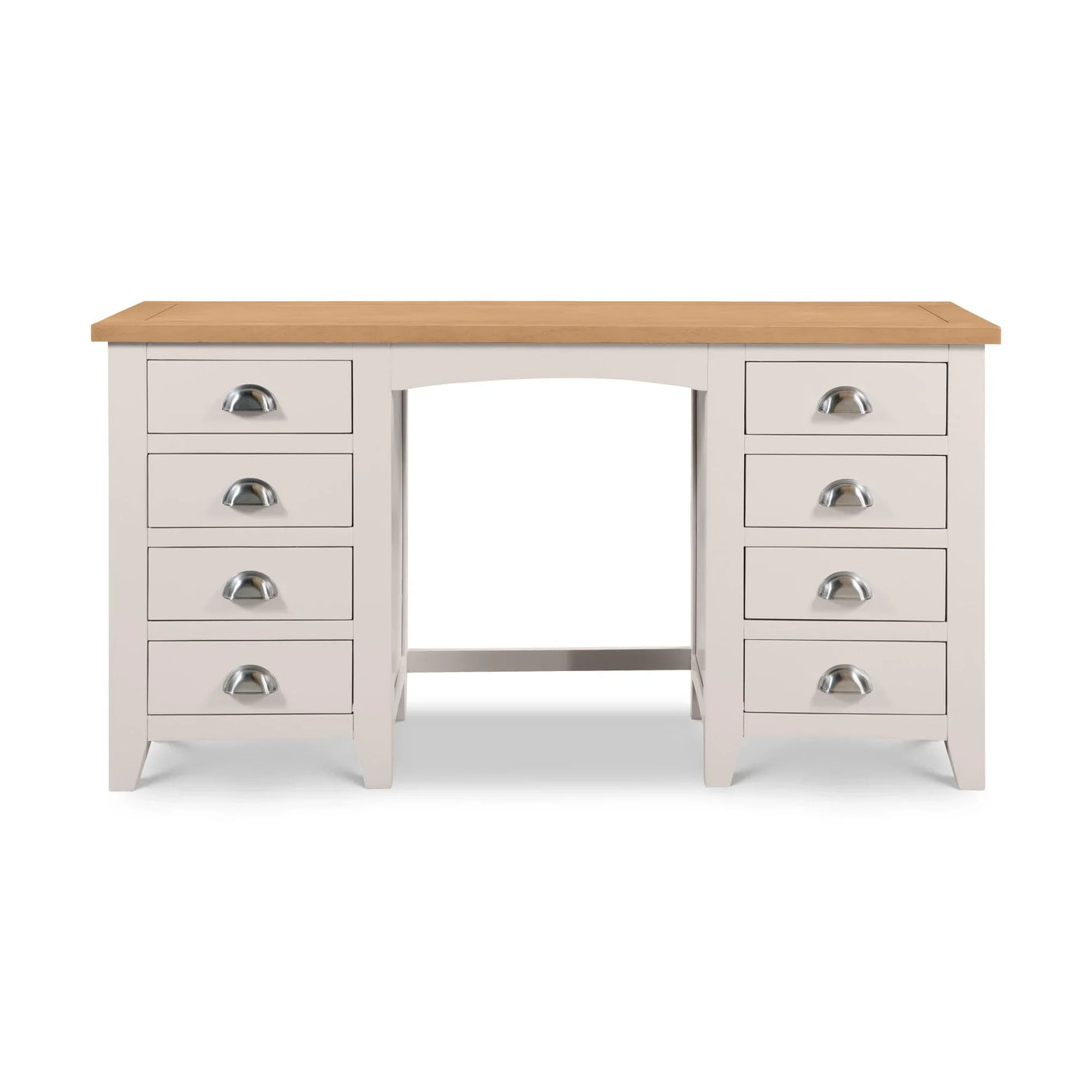 Richmond Twin Pedestal Dressing Table - Grey - RIC306