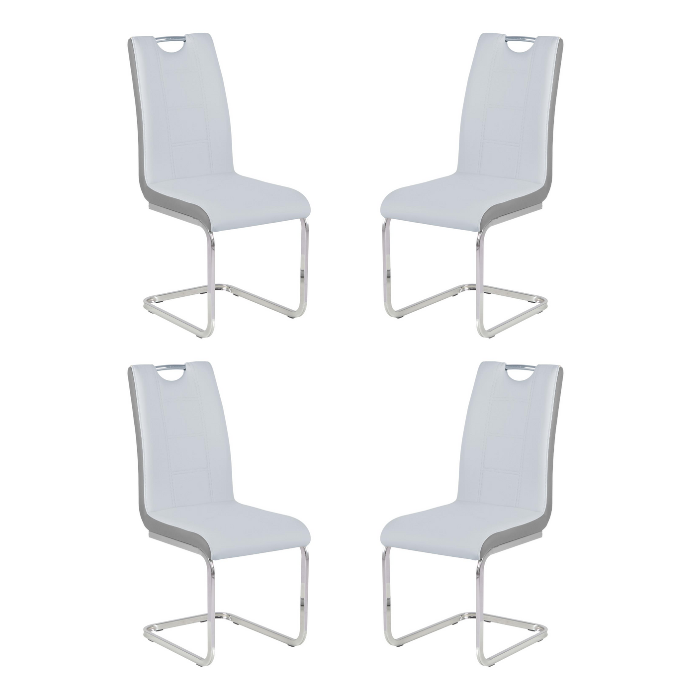 Rimini Light Grey PU Chair