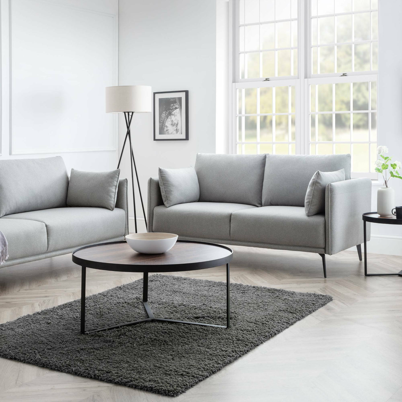 Rohe 3 Seater Sofa - Grey - ROH003