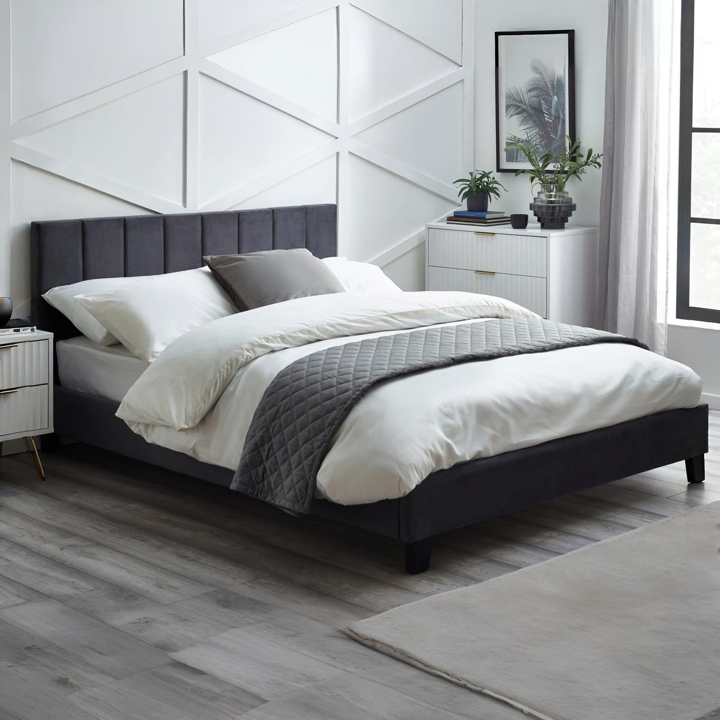 Rosa Bed In A Box - Grey / Single - ROS001