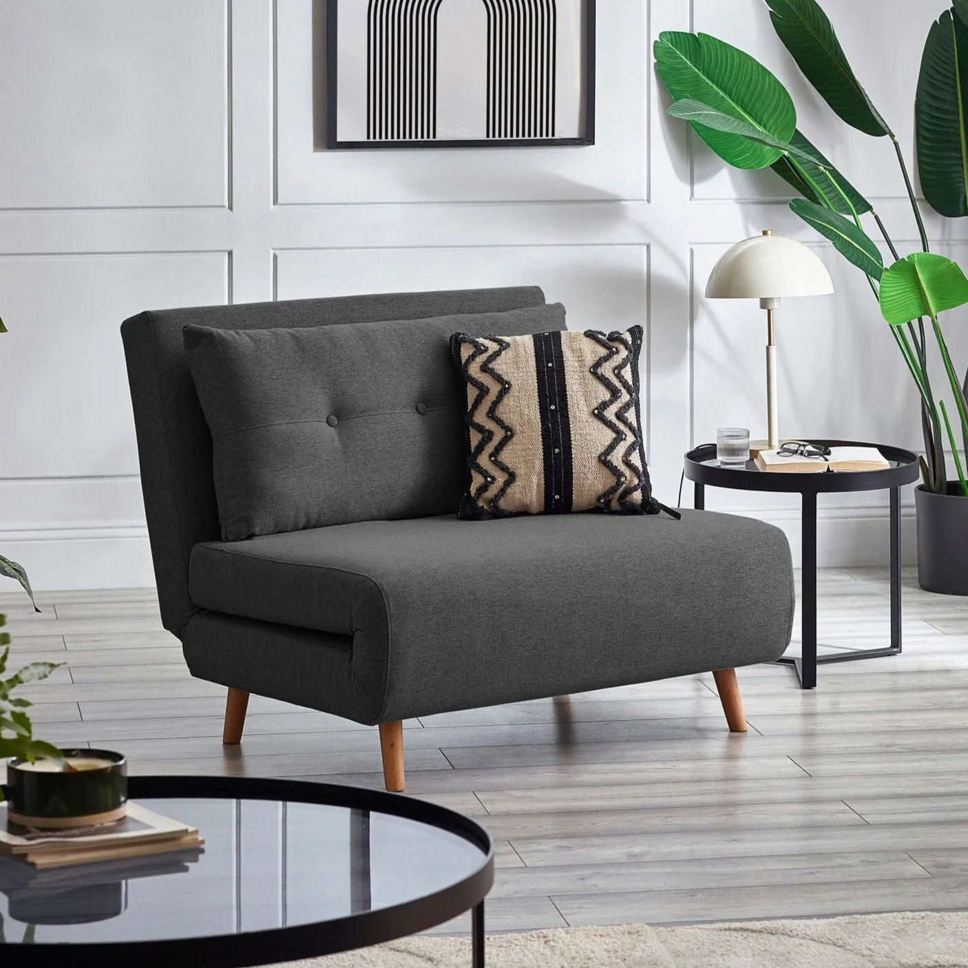 Rowan Single Sofabed - Light Grey - ROW001