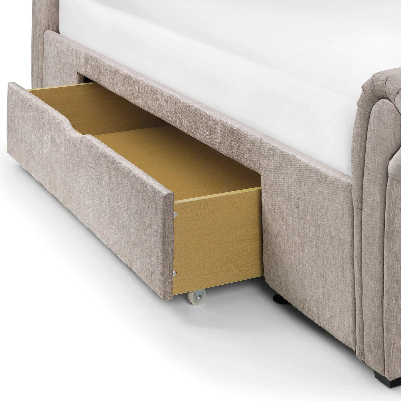 Ravello 2 Drawer Storage Bed - Beige / King - RAV004