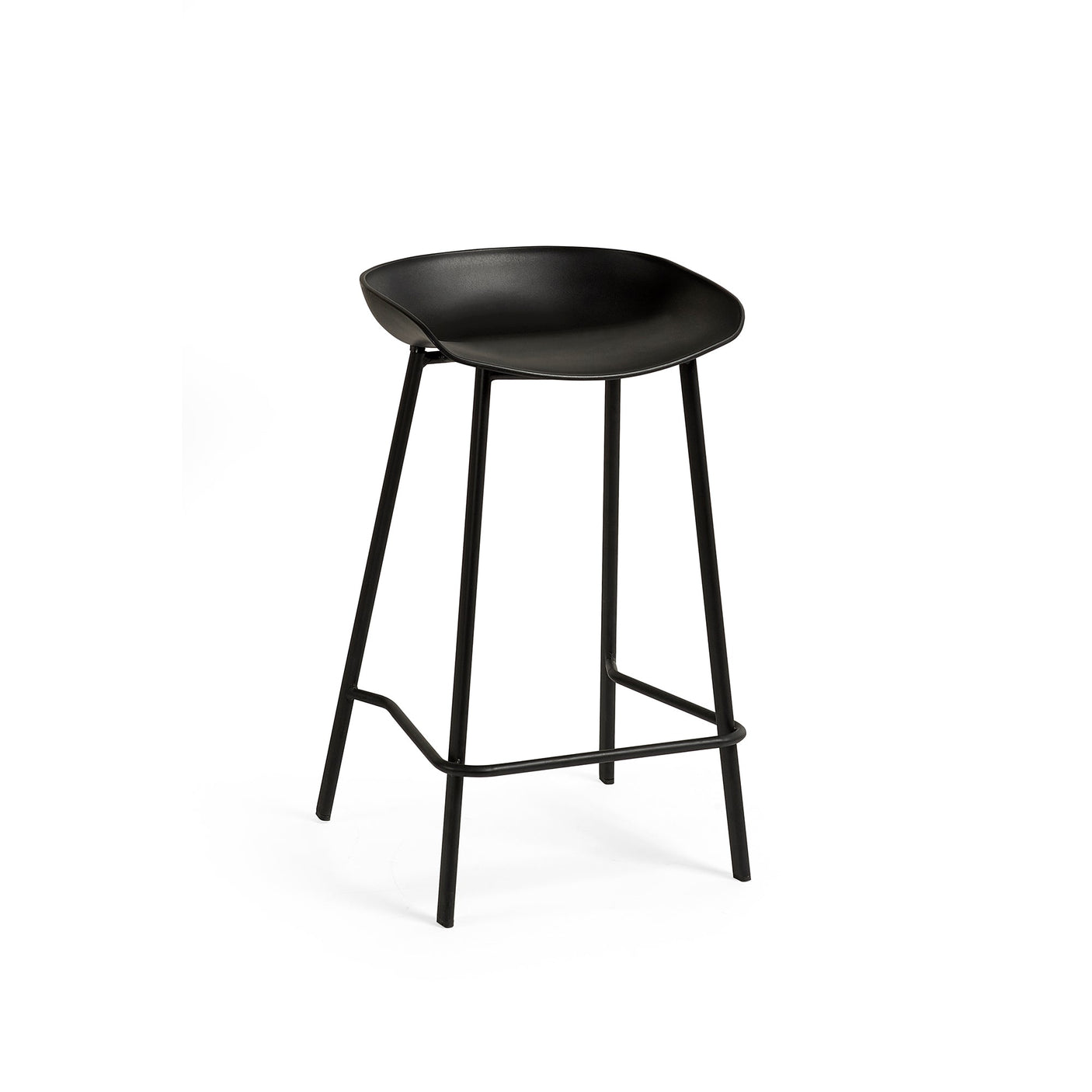 Renzo Bar Stool (Set of 2) - Black - REN012
