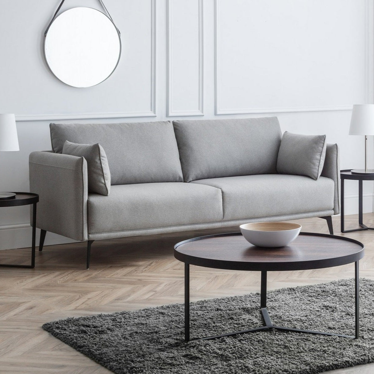 Rohe 3 Seater Sofa - Grey - ROH003