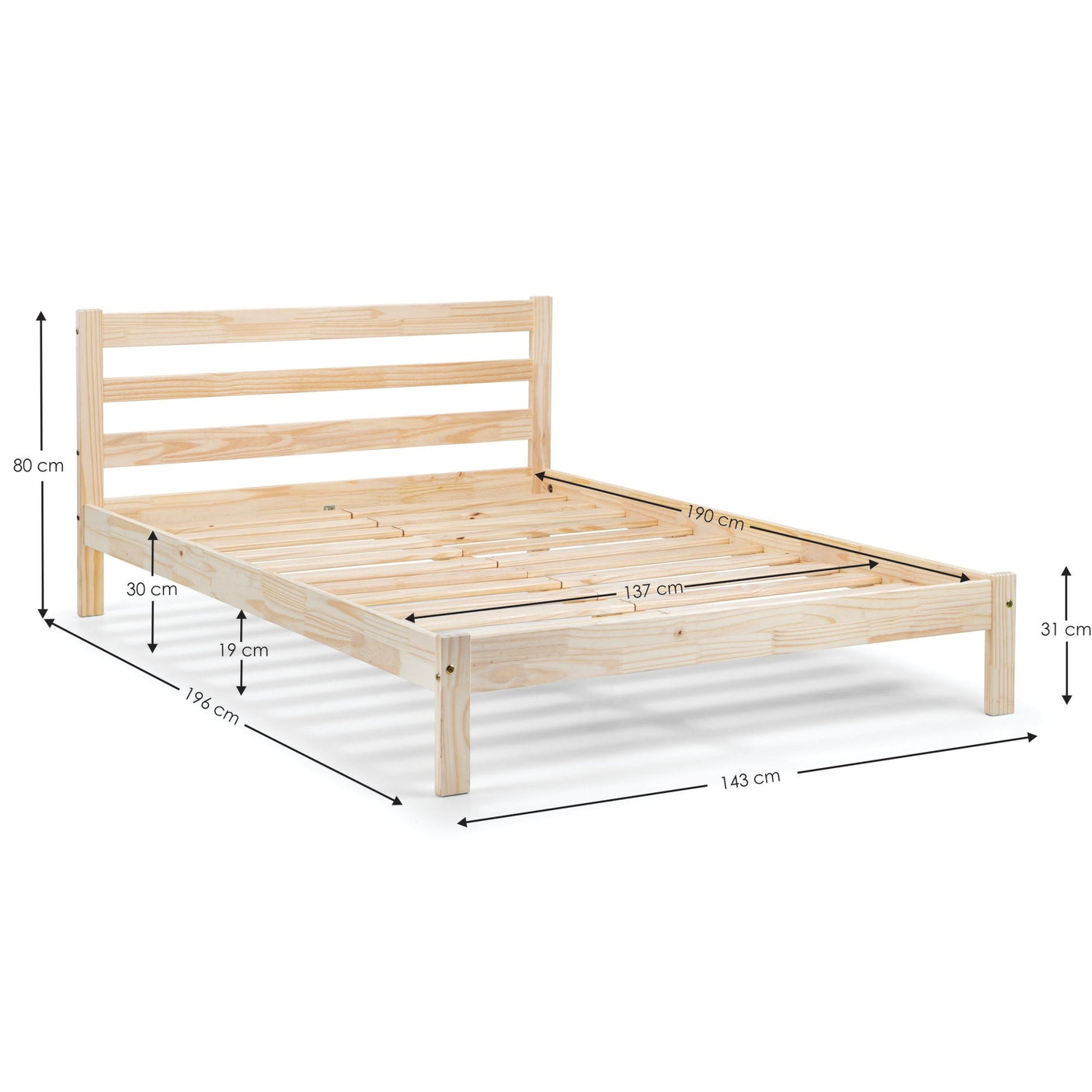Sami Bed - Light Brown / Double - SAM002
