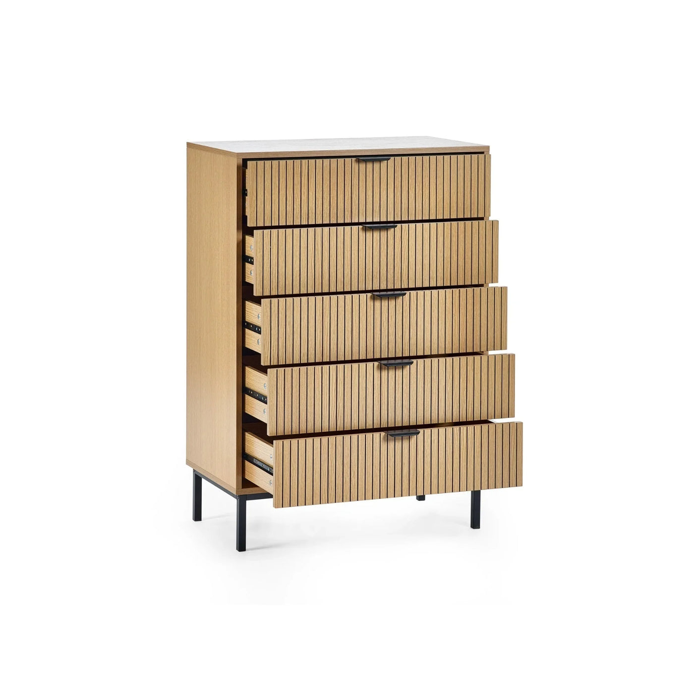 Sia 5 Drawer Chest - Light Brown - SIA003