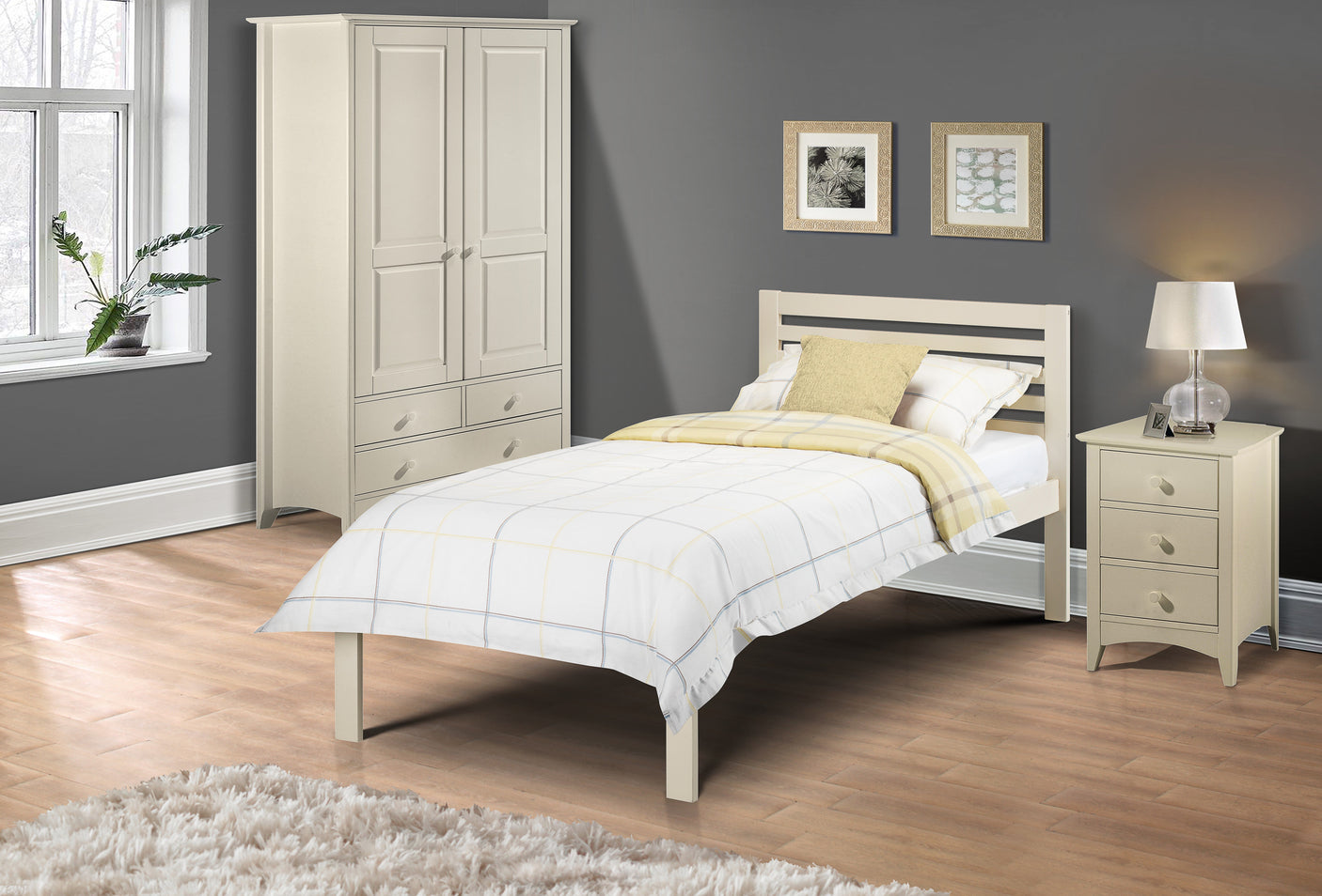 Slocum Bed - Light Grey / Single - SLO103