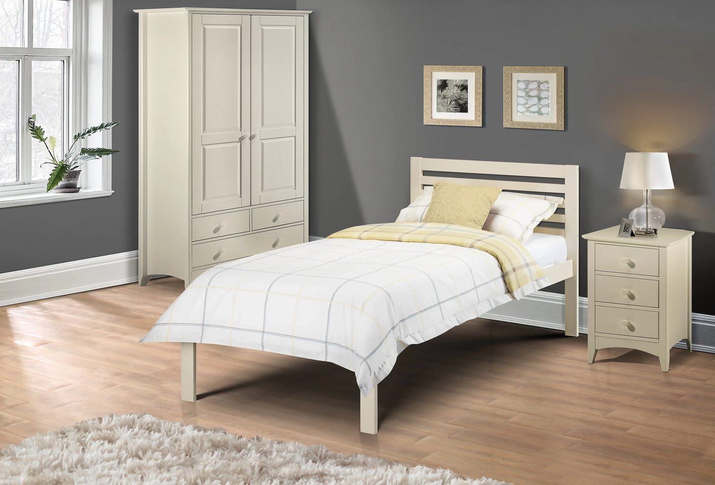 Slocum Bed - Light Grey / Single - SLO103