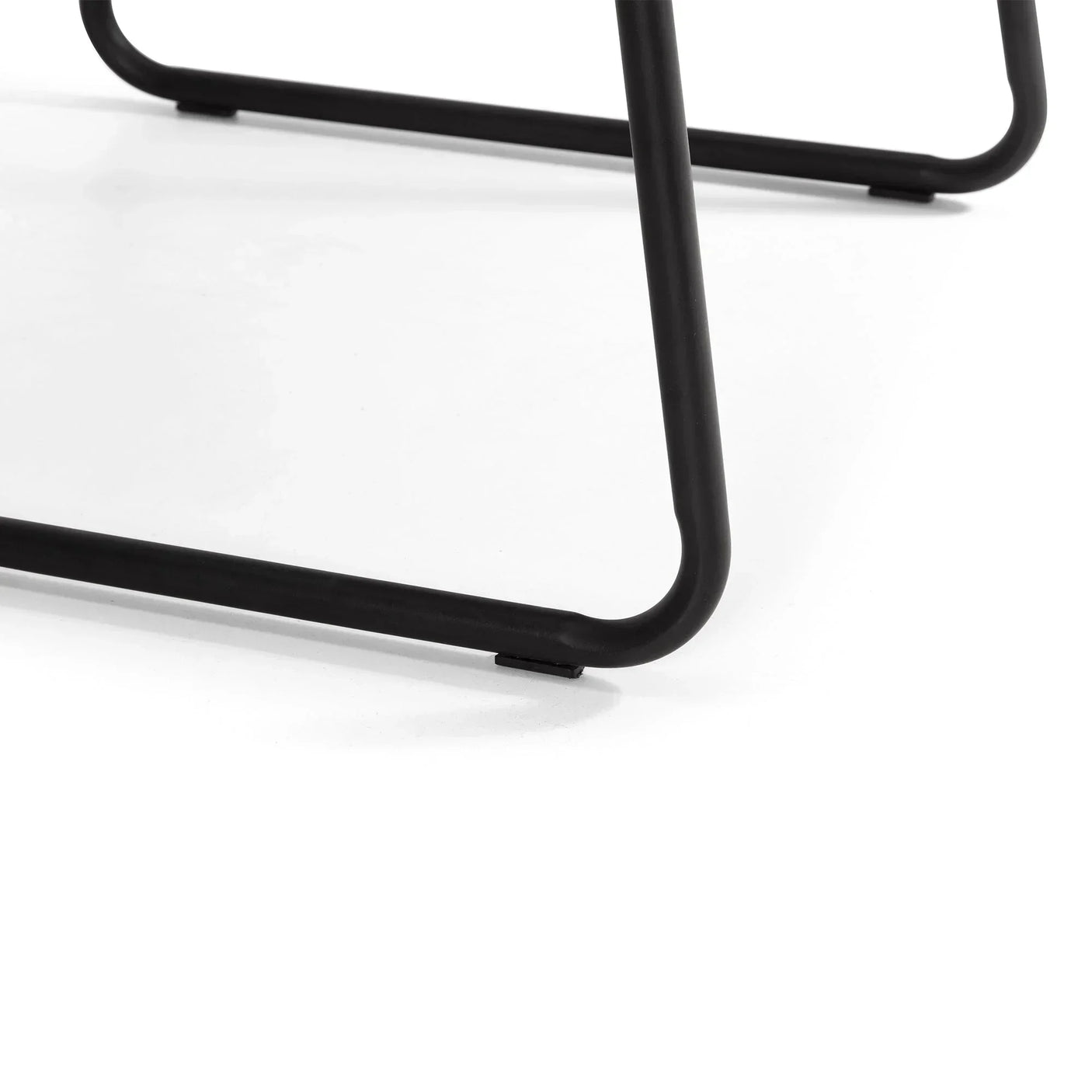 Soho dining chair black metal frame close-up on white background
