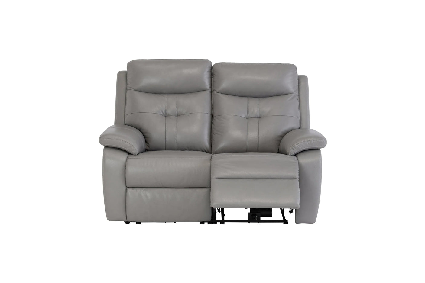 Stylish Grey Electric Leather Recliner Sofa for Two