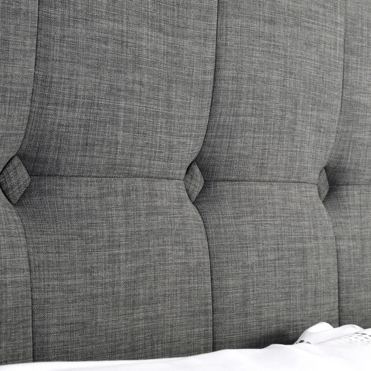 Sorrento High Headboard Bed - Grey / Double - SOR101