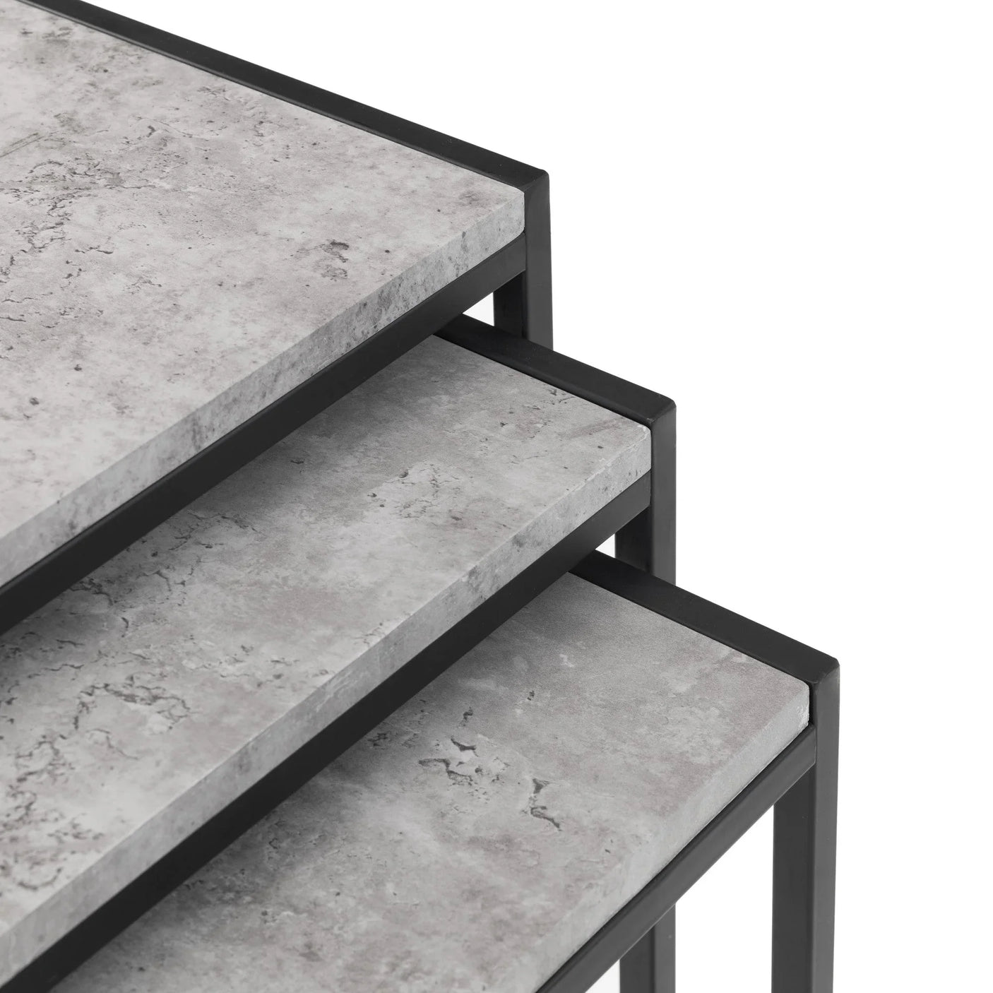 Staten Concrete Nest Of 3 Tables - Grey - STA101