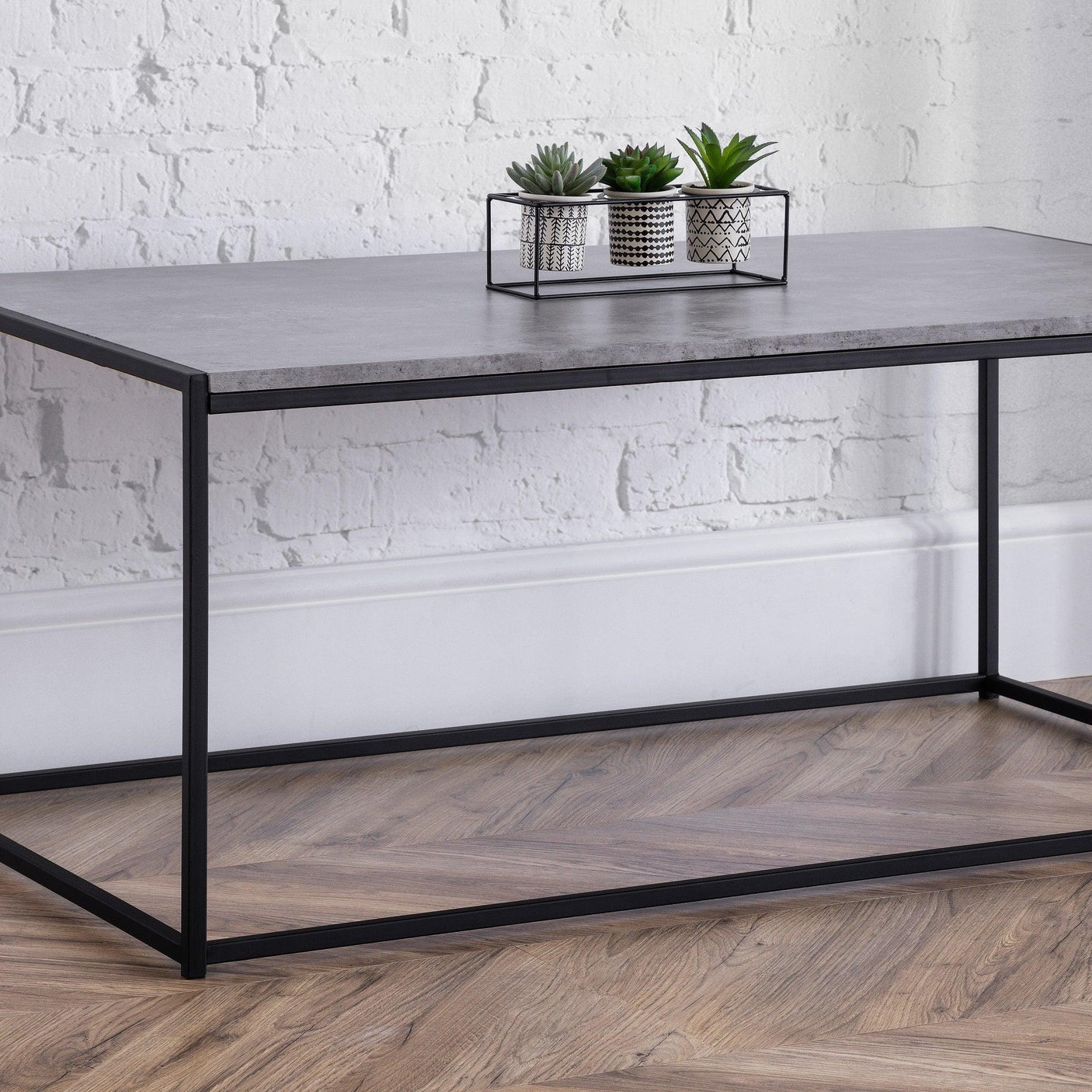 Staten Concrete Coffee Table - Grey - STA102
