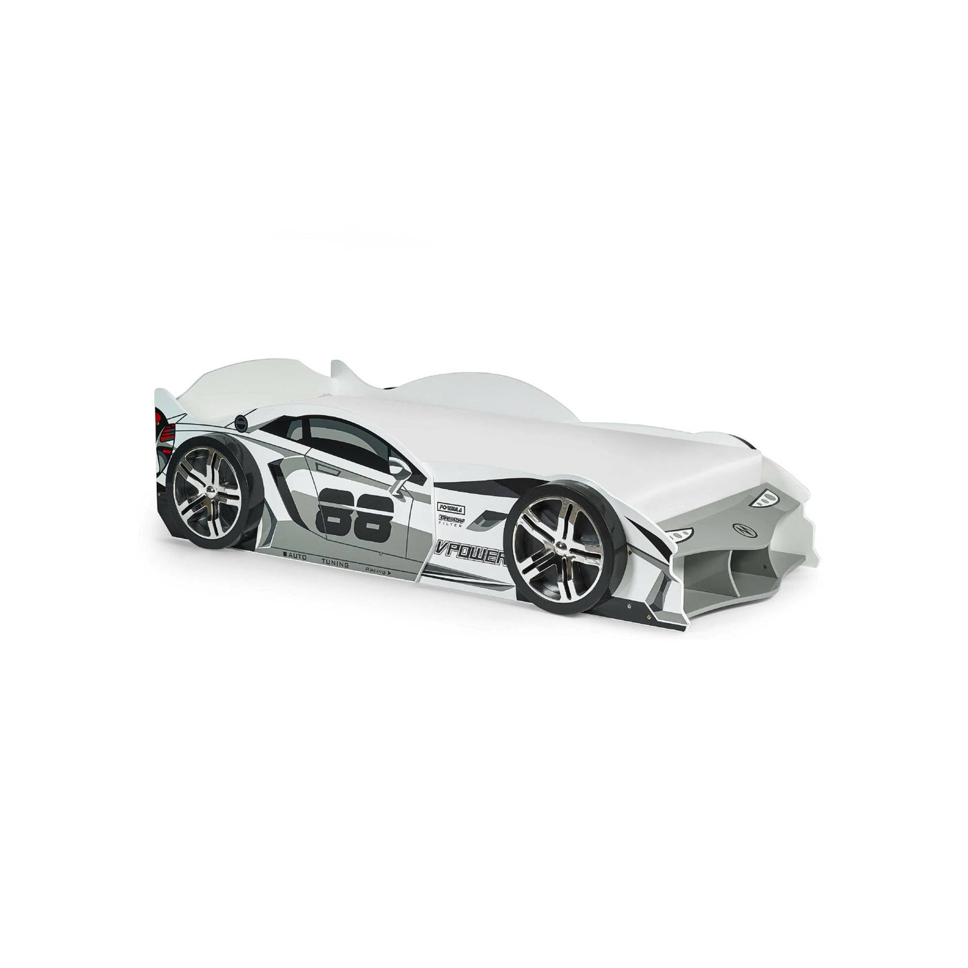 Storm Racer Car Bed - White - STO001