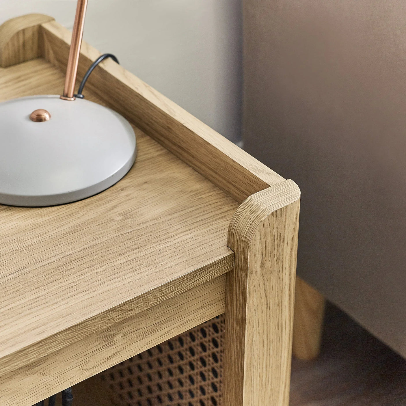 Sydney Lamp Table With Removable Shelf - Light Brown - SYD006