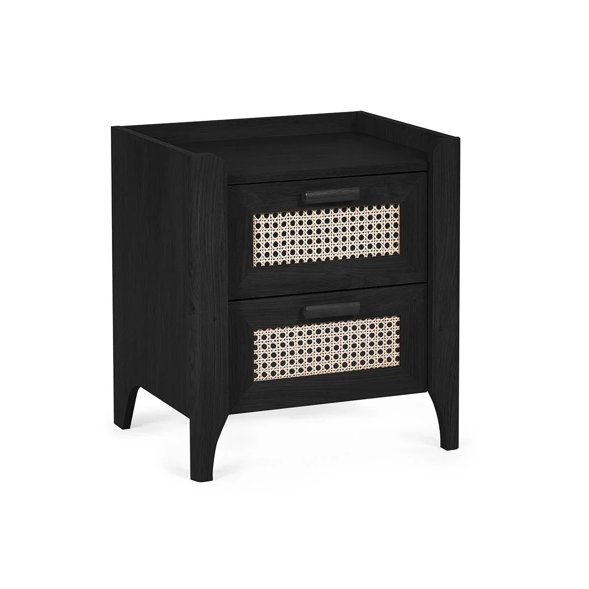 Sydney 2 Drawer Bedside - Black Ash