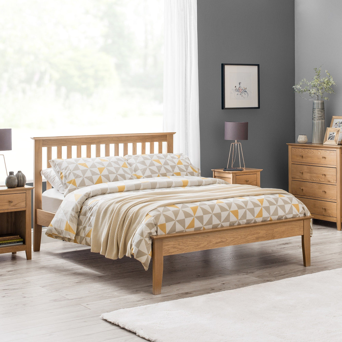 Salerno Shaker Bed - Ivory / Single - SAL107