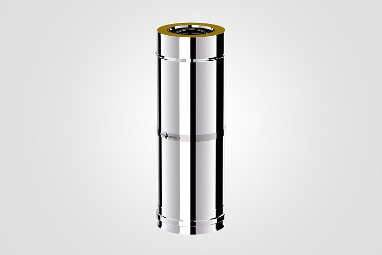 100mm Solinox Straight adjustable pipe, designed for flexibility with a length range of 270-470mm.