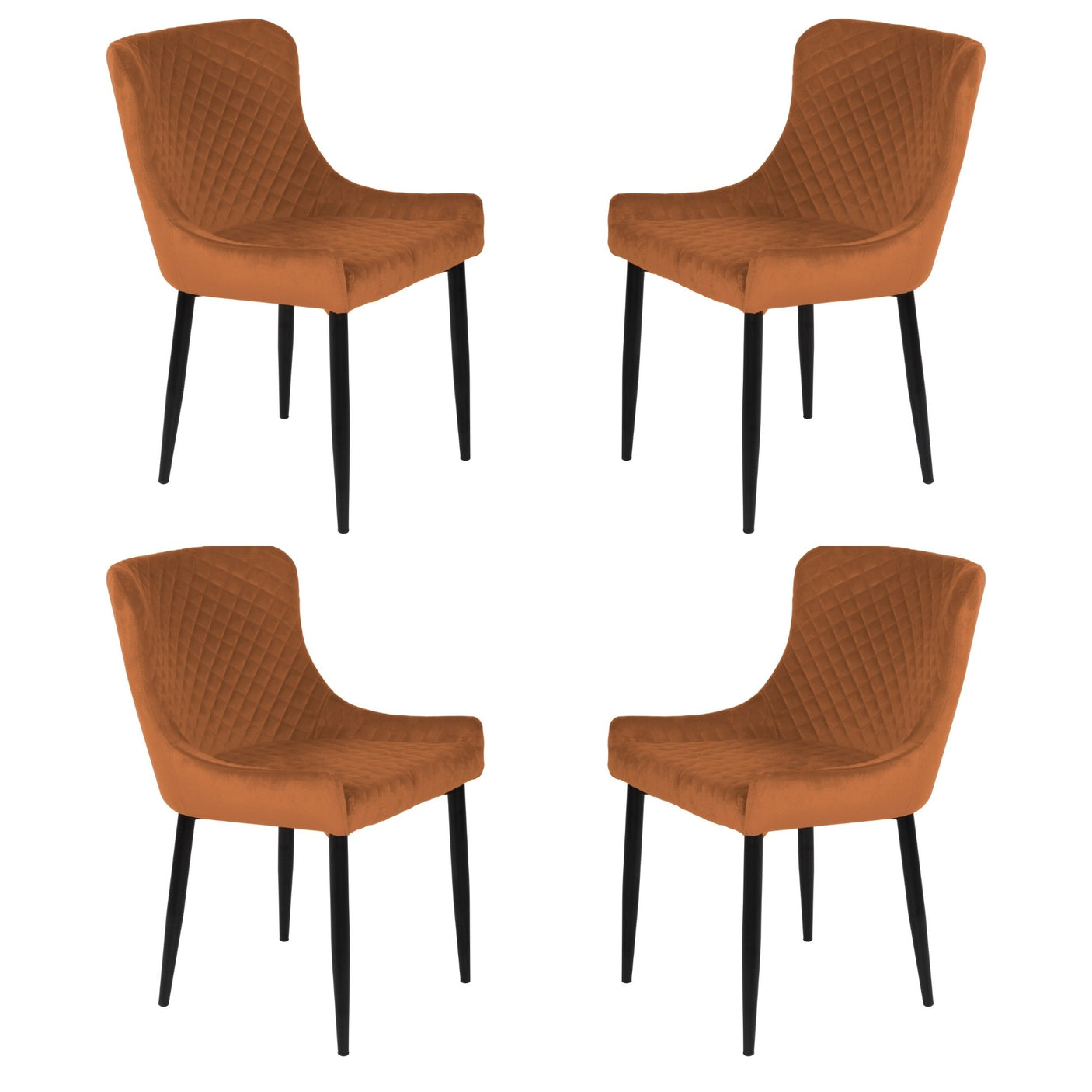 Talia Orange Velvet Chair