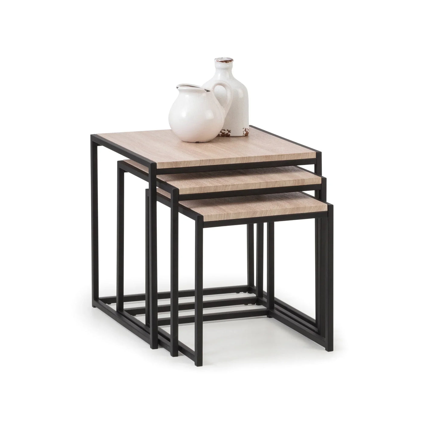 Tribeca Nest Of 3 Tables - Light Brown - TRI502