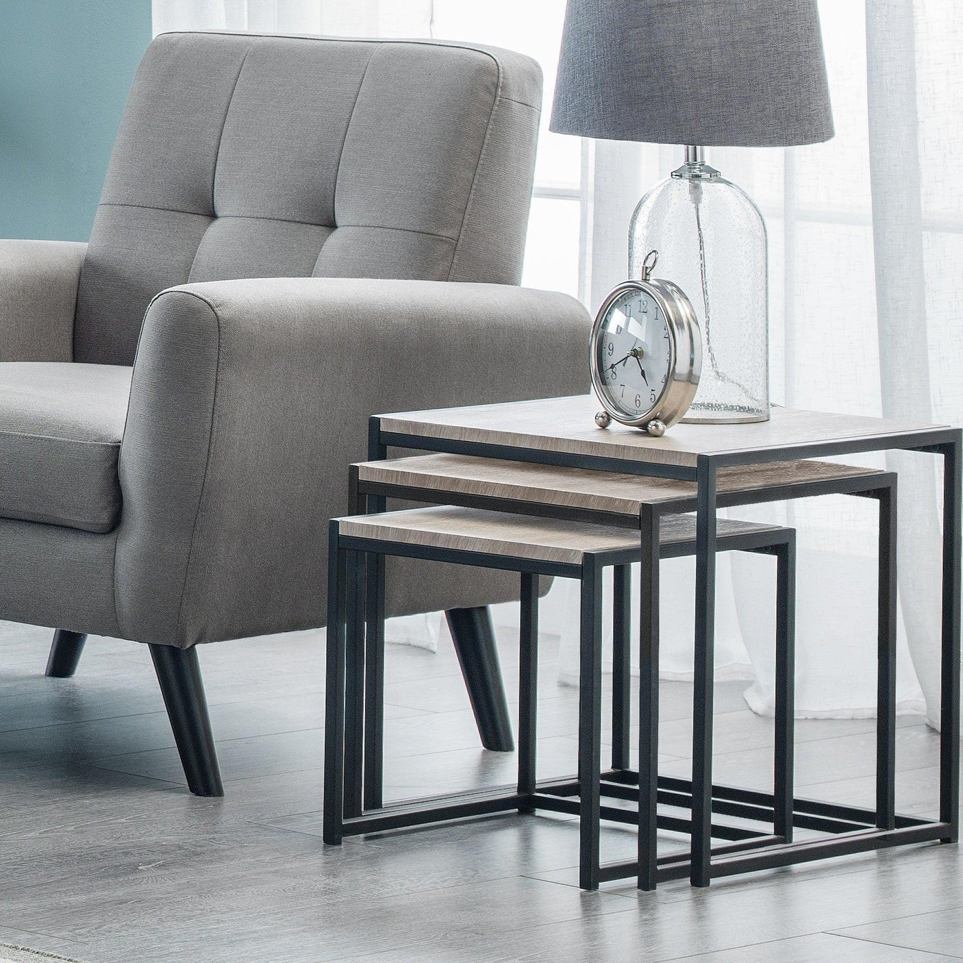 Tribeca Nest Of 3 Tables - Dark Brown - TRI501