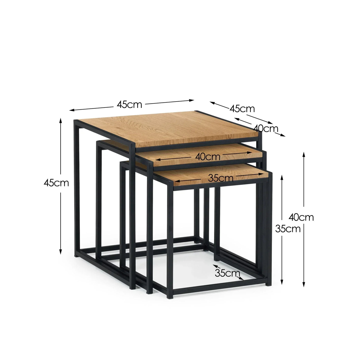 Tribeca Nest Of 3 Tables - Dark Brown - TRI501
